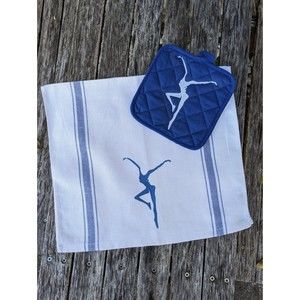 DMB Dave Matthews band firedancer, kitchen towel pot holder set embroidered